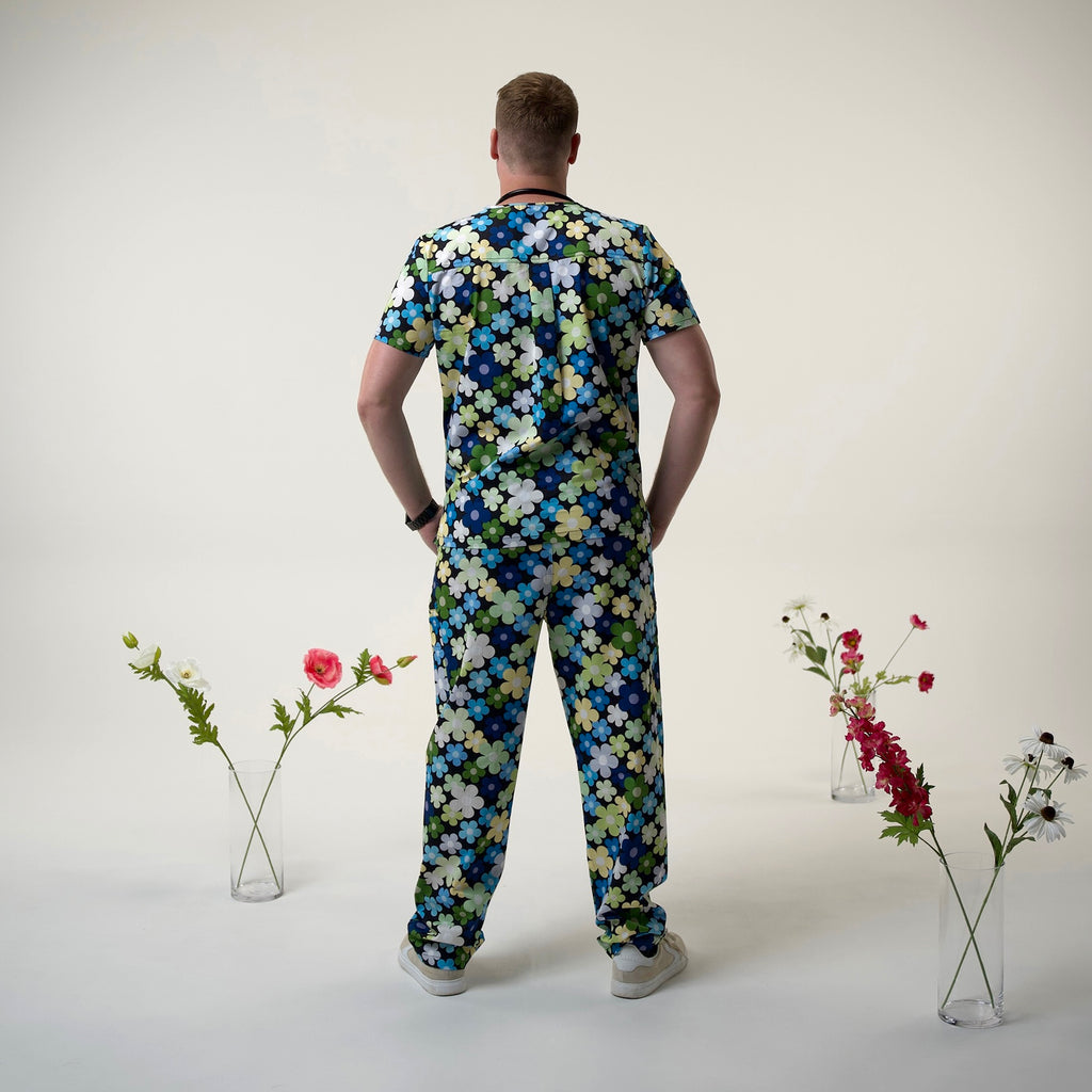 Midnight Floral Scrub Set