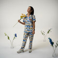 Blue Wave Floral Scrub Set