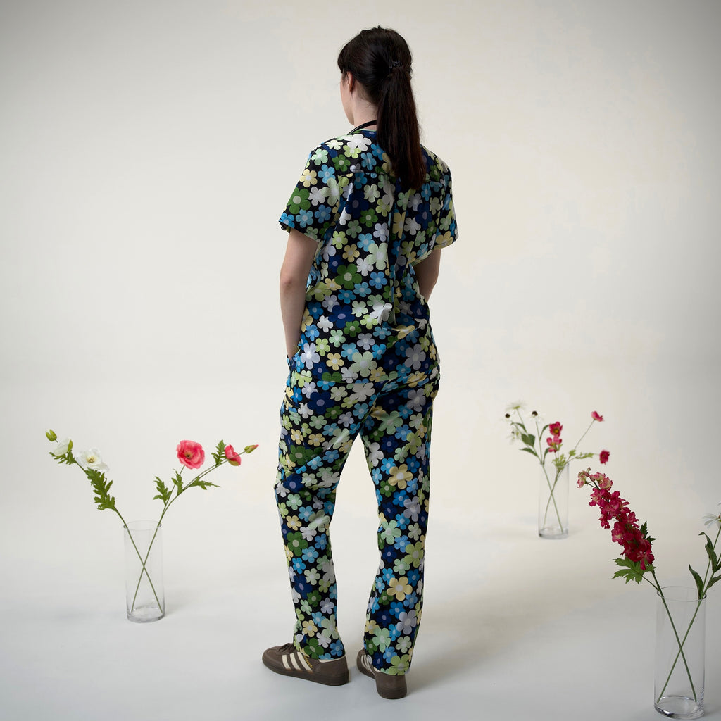 Midnight Floral Scrub Set